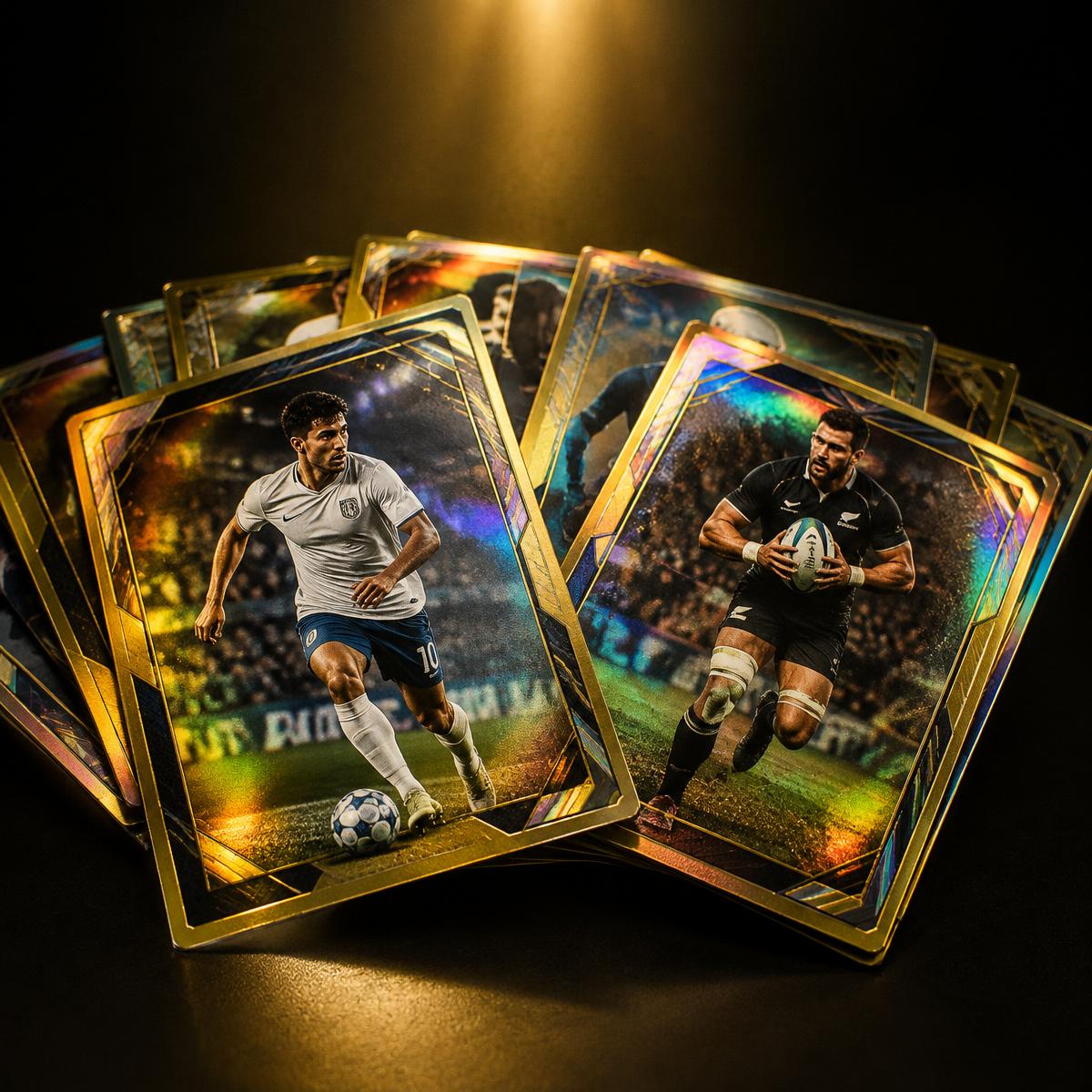 Premium gold-foil trading cards