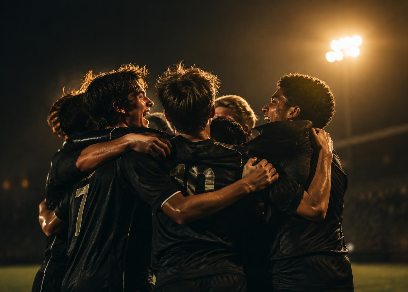 Team celebrating